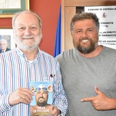 Steve Stievenart con il sindaco di Ospedaletti Daniele Cimiotti
