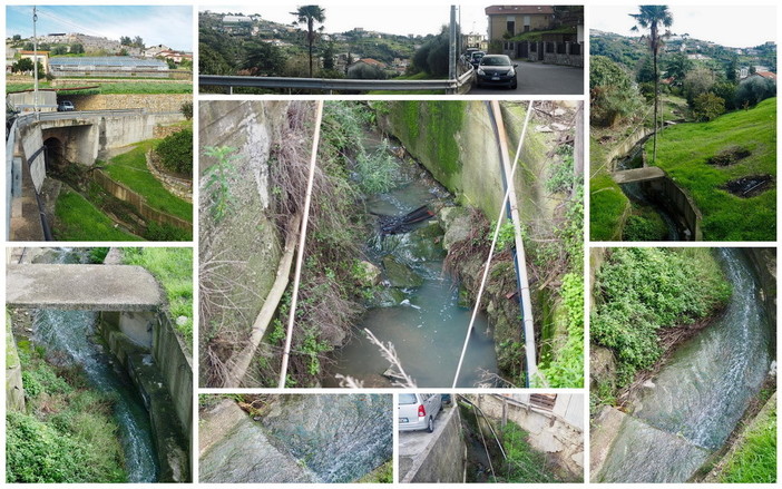 Sanremo: probabile sversamento di idrocarburi nel rio San Francesco in via Duca degli Abruzzi, attese le analisi dell'Arpal (Foto)