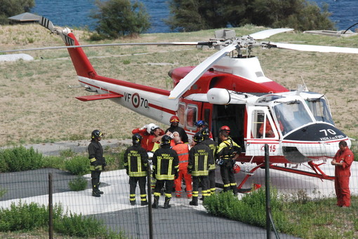 Infartuato 45enne di Monesi trasportato in elicottero a Sanremo, soccorso dai VVF e dalla Verde di Arma