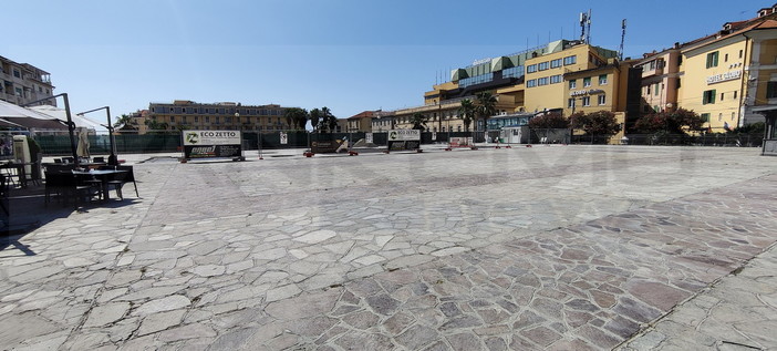 Sanremo: terminata la demolizione sul solettone di piazza Colombo, quale futuro per la zona? (Foto)