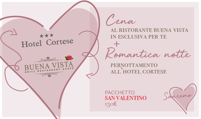 Un San Valentino speciale firmato Buena Vista con cena e pernottamento a Sanremo