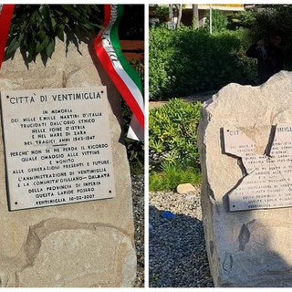 Ventimiglia: atto vandalico alla lapide delle Foibe, 'CulturaIdentità' chiede alla politica di unirsi alla condanna