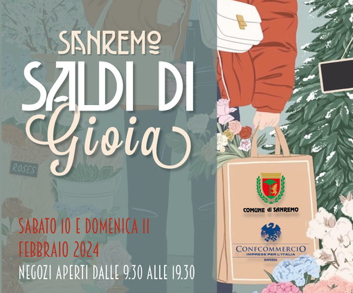 Sanremo: torna anche quest'anno l'edizione invernale di 'Saldi di Gioia', appuntamento il 10 e 11 febbraio