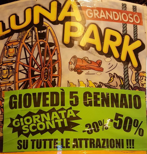 Sanremo: domani via ai saldi in tutta Italia ed anche al 'Luna Park dei Fiori' arrivano gli sconti