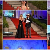 Sanremo: il glamour, la moda e la comicità protagonisti sulla scalinata del Casinò (Foto e Video)