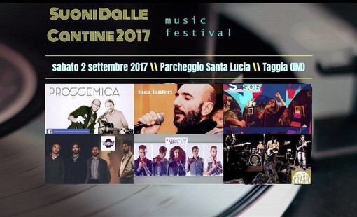 Taggia: sabato 2 settembre il festival musicale “Suoni dalle cantine” nel parcheggio di Santa Lucia