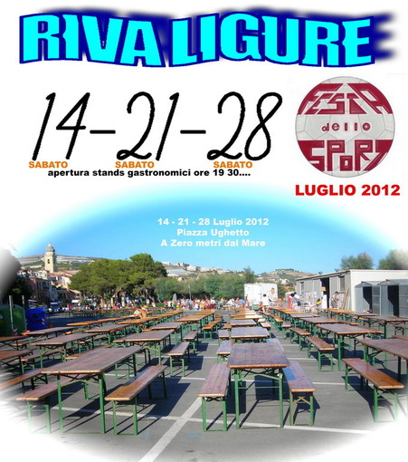 Domani sera in piazza Ughetto prima serata gastronomica del Gruppo Sportivo Riva Ligure