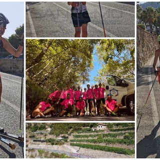 Sanremo: si scia sulla ciclabile e sulle strade delle nostre montagne! Allenamento in riviera per uno sci club valdostano (Foto)