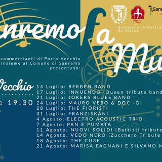 Sanremo: da domani riparte la musica live in centro, appuntamento a porto vecchio con la Berben Band