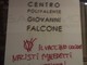 Camporosso: nuove scritte 'No vax' e offese al Presidente Toti stanotte al centro polivalente 'Falcone' (Foto)