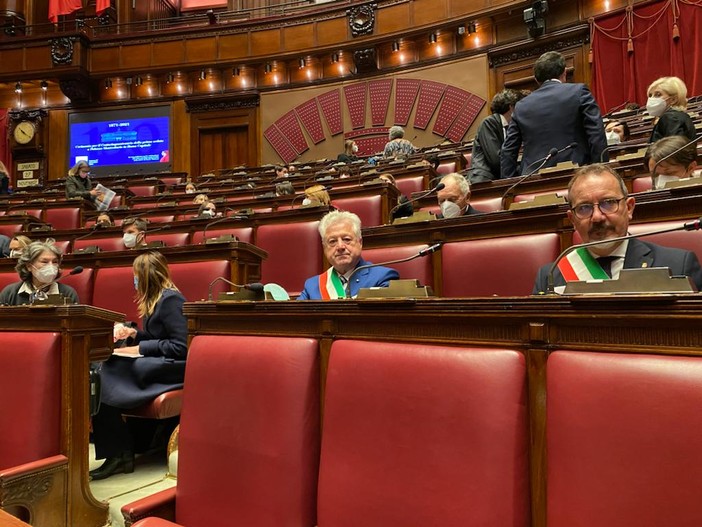 Il Sindaco di Ventimiglia Scullino oggi a Roma per il centocinquantenario della prima seduta a Montecitorio (Foto)