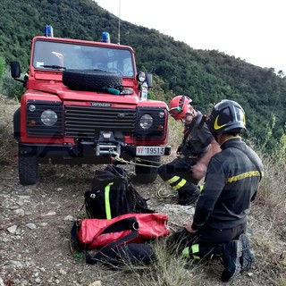 Castellaro: escursionista finisce in un dirupo e viene soccorsa dal nucleo Saf dei Vigili del Fuoco