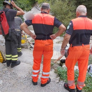 Rocchetta Nervina: donna cade ai 'Laghetti', mobilitazione di soccorsi e trasporto in ospedale (Foto)