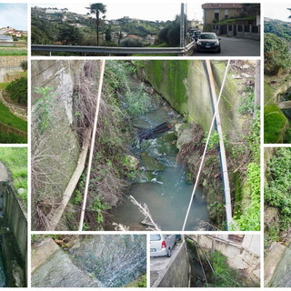 Sanremo: probabile sversamento di idrocarburi nel rio San Francesco in via Duca degli Abruzzi, attese le analisi dell'Arpal (Foto)