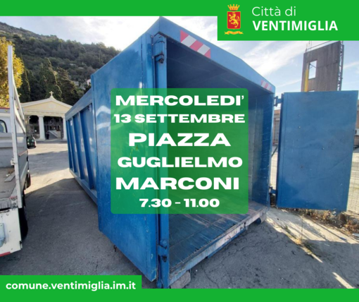 Ventimiglia, nuovo appuntamento per il servizi di scarrabili e pianale per i RAEE