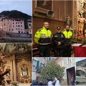 Dolceacqua celebra San Sebastiano, delegazione monegasca alla processione (Foto e video)