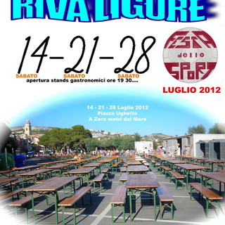Domani sera in piazza Ughetto prima serata gastronomica del Gruppo Sportivo Riva Ligure