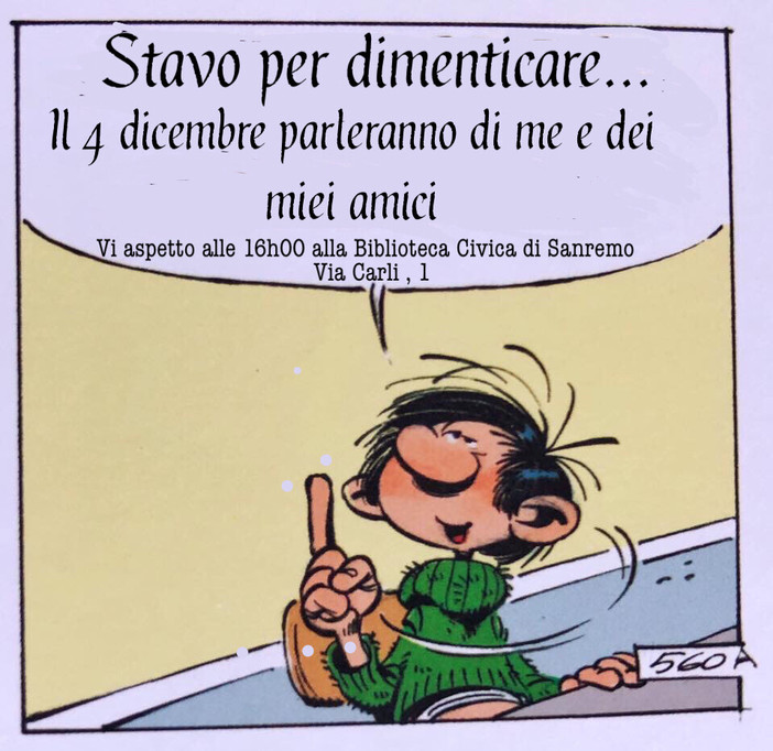 Sanremo: mercoledì l'incontro su ‘I fumetti che uniscono le persone e stimolano la fantasia’