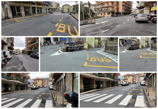 Sanremo: tre fermate del bus in pochi metri in via Dante Alighieri e nessun 'carico e scarico', scatta la protesta (Foto)