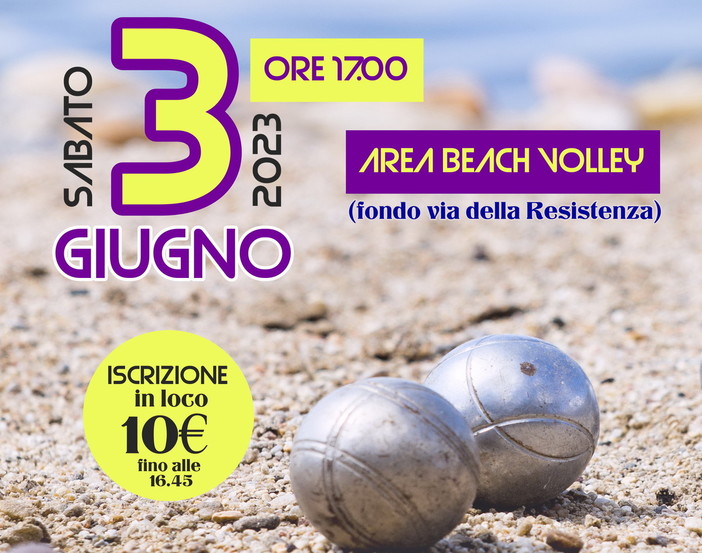 San Bartolomeo al Mare: sabato 3 giugno il torneo di 'Beach bocce', in palio la fase regionale di Genova