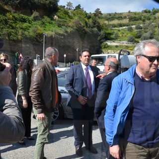 Le prime immagini della visita del Presidente della Regione Liguria Giovanni Toti questa mattina al Lotto 6 di Collette Ozotto