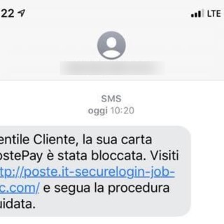 Anche nella nostra provincia arrivati molti sms con un tentativo di truffa 'smishing': non cliccate sul link