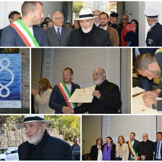 Ventimiglia: iniziata al 'Mar' la mattinata del 'Terzo Paradiso' con Michelangelo Pistoletto (Foto e Video)