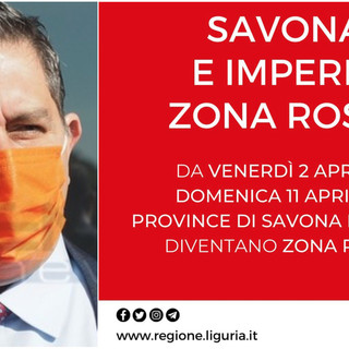 Provincia di Imperia in zona rossa fino a domenica 11 aprile, Toti &quot;Prolunghiamo per evitare ripercussioni&quot;