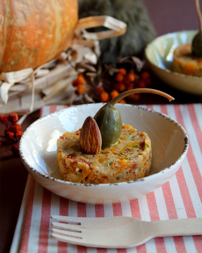 Paté vegetariano di Zucca e olio al mandarino: un piccolo, ma appetitoso antipasto