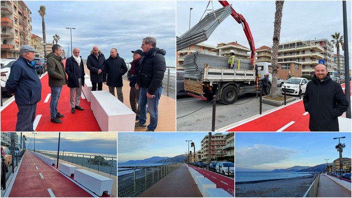 Ventimiglia, ciclopedonale tra via Tacito e via Dante: aperto il nuovo tratto di passeggiata a sbalzo (Foto)