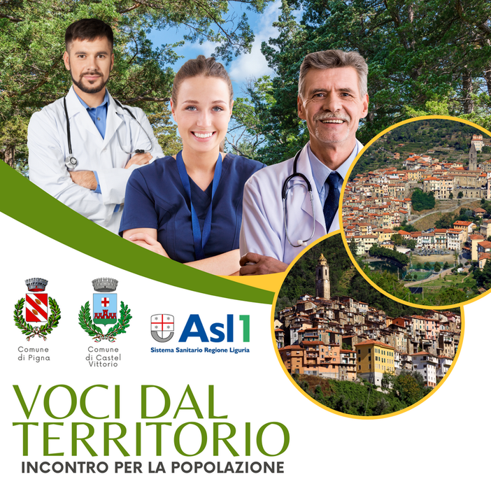 A Pigna focus sulla sanità territoriale con un incontro pubblico dal titolo 'Voci dal Territorio'