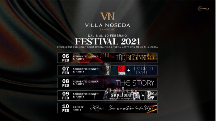 &quot;Il Festival a Villa Noseda: Una Settimana di Dinner Show e Party imperdibili con special guest Bob Sinclar e Joe T Vannelli&quot;
