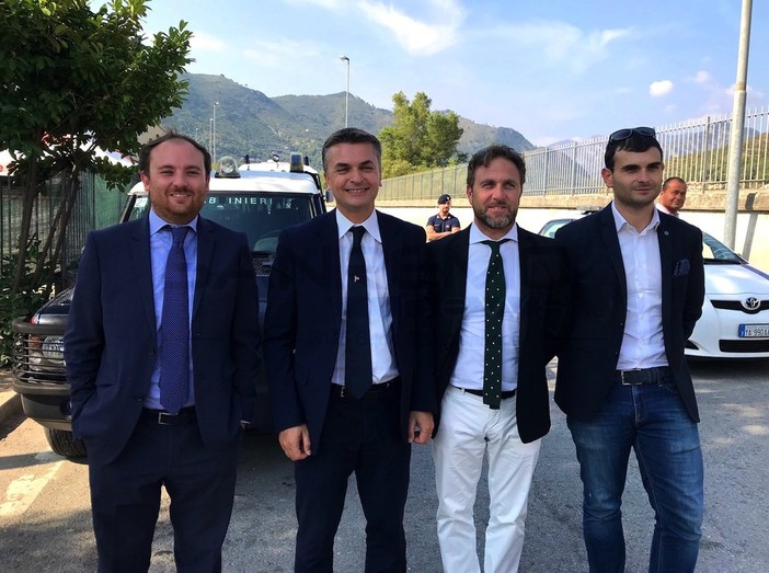 La delegazione della Lega Nord in visita al Parco Roja