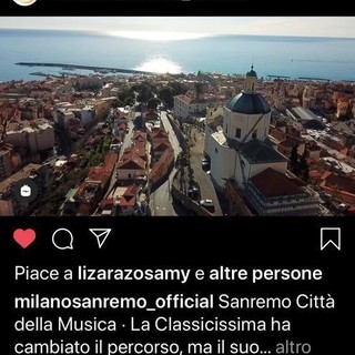 Anche sul profilo Instagram ufficiale della Milano-Sanremo gira il promo della Città dei Fiori