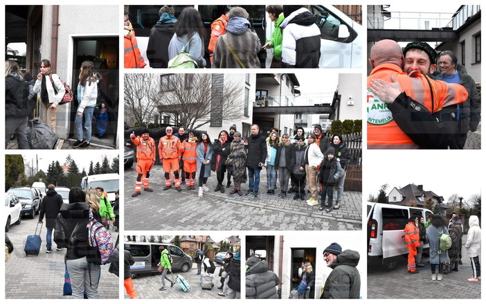 La Croce Verde Intemelia riparte dal confine con la guerra: con noi 10 profughi, 4 di loro arriveranno a Imperia (Foto e Video)