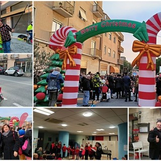 Villaggio natalizio, trenino di Erio, street Christmas e concerto di Amp Obiettivo Musica animano Vallecrosia (Foto e video)