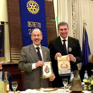 Il governatore del Rotary per Piemonte, Liguria e Val d'Aosta in visita ieri ad Imperia