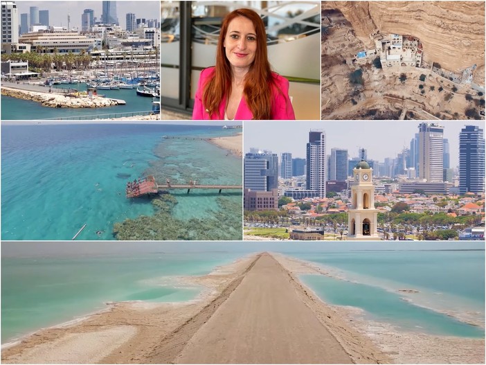 Le immagini del nuovo video promo; al centro Kalanit Goren Perry, direttrice dell’Ufficio Nazionale Israeliano del Turismo