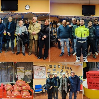 Ventimiglia, scambio di auguri alla Protezione civile e Aib L. Veziano (Foto e video)