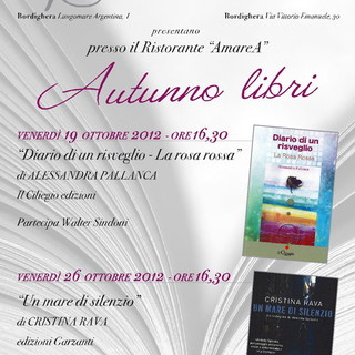 Bordighera: venerdì il primo incontro di 'Autunno Libri' con l'autrice Alessandra Pallanca