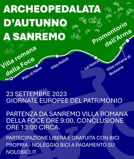 Per le 'Giornate Europee del Patrimonio 2023' Sanremo si scopre… in bici!