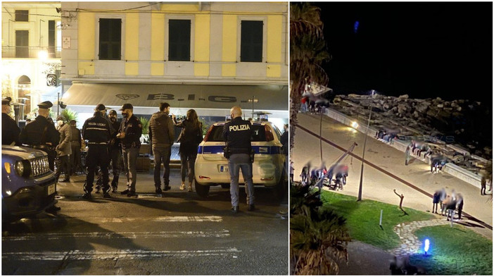 Sanremo: anti Covid nel cuore della movida, ieri sera controlli interforze (foto)