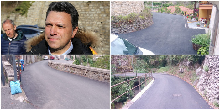 Rezzo, il Comune sistema gli asfalti della frazione di Lavina