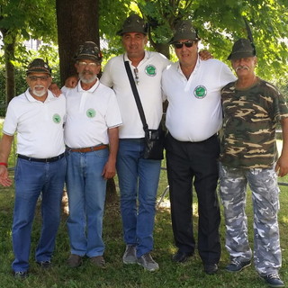 Il gruppo degli Alpini di Vallecrosia al raduno intersezionale di Chiusapesio