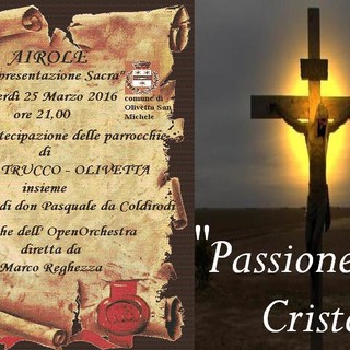 Airole: alla rappresentazione della Passione di Cristo anche una anche un gruppo di amici di Don Pasquale di Coldirodi