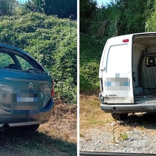 Sanremo, auto cannibalizzate davanti al Monastero del Carmelo, i residenti: &quot;Una discarica a cielo aperto&quot; (Foto)