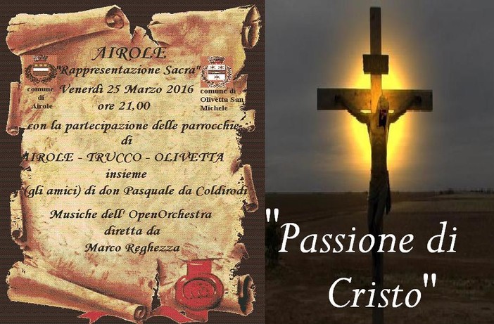 Airole: alla rappresentazione della Passione di Cristo anche una anche un gruppo di amici di Don Pasquale di Coldirodi