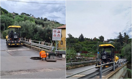 Bordighera, rifacimento dell’asfalto in via Pasteur: al via i lavori (Foto)