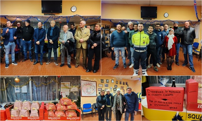 Ventimiglia, scambio di auguri alla Protezione civile e Aib L. Veziano (Foto e video)