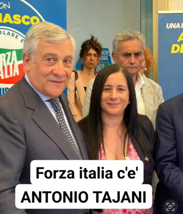 Elezioni Sanremo: Forza Italia ringrazia la candidata Angela Marano per i saluti ad Antonio Tajani